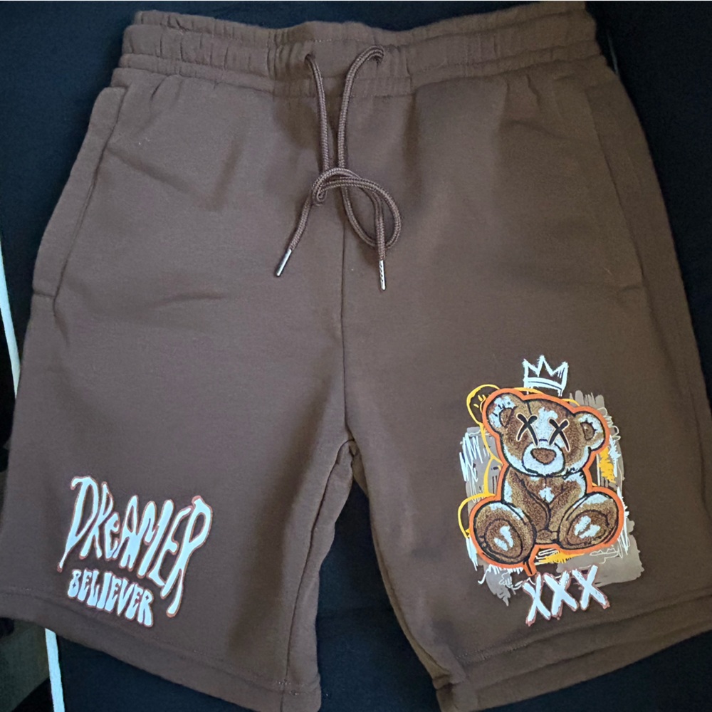 rebels Brown Graphic Teddy Bear Men’s Shorts